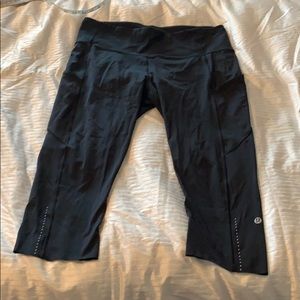 Lululemon fast and free reflective capris. Size 12